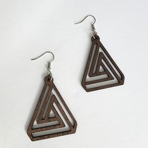 Wooden Earrings, Long Wooden Earrings, Jewelry, Gift Idea